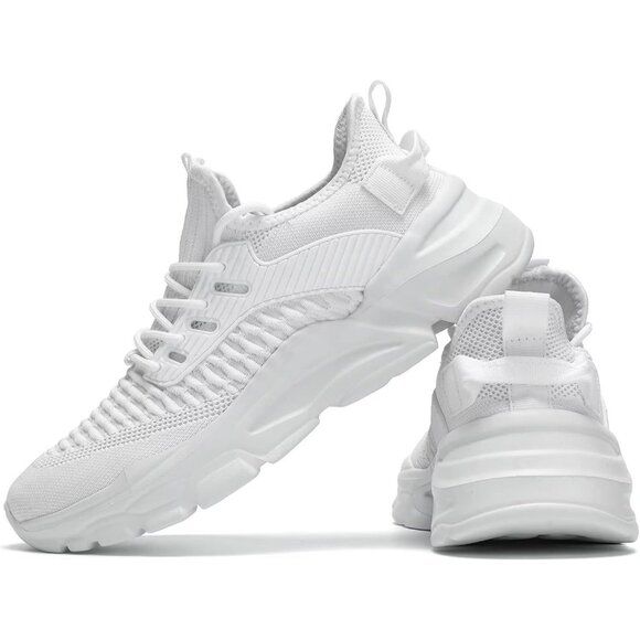 ⚡Men\'s White Breathable Lightweight Slip Resistant Athletic Gym Work Shoes main image 6
